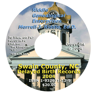 Swain County, North Carolina, Delayed Birth Records