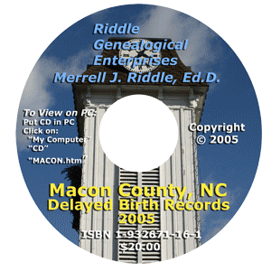 Macon County, North Carolina, Delayed Birth Records